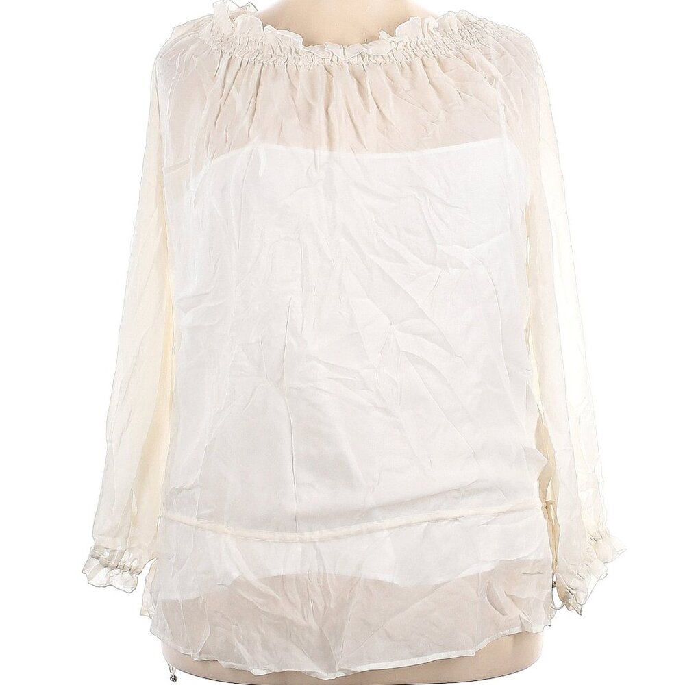 NWT Marina Rinaldi Malvagi Elegant Ivory Silk Blouse w/Cami Size US 14 MSRP $395